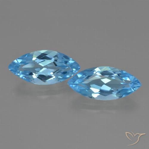 7.05ctw Naturale Blu svizzero Topazio, Taglio marquise, VVS-VS