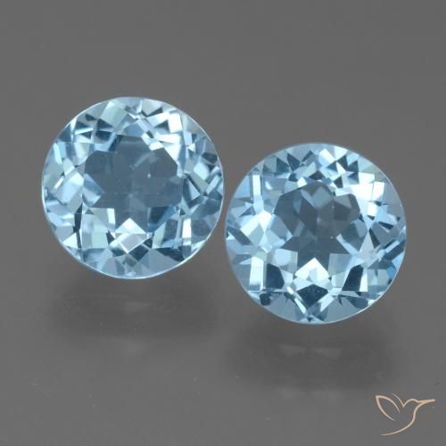 4.81ctw Naturale Blu svizzero Topazio, Rotondo, VVS-VS