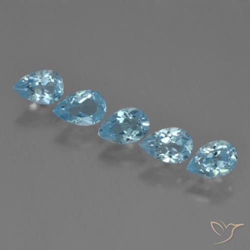 2.79ctw Naturale Blu svizzero Topazio, Forma a pera, VS