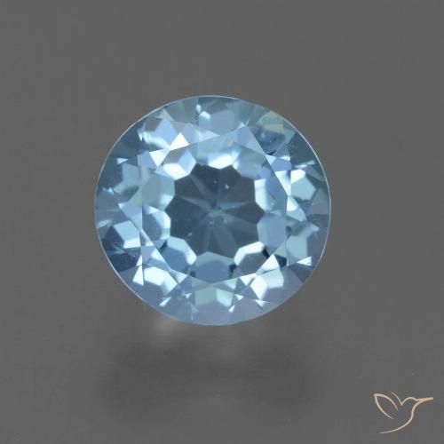 2.46ct Naturale Celeste Topazio, Rotondo, VS