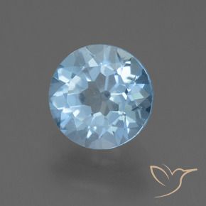 Topazio Celeste naturale da 2.23 ct, Rotondo, VS