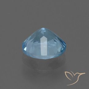 Topazio Celeste naturale da 2.23 ct, Rotondo, VS