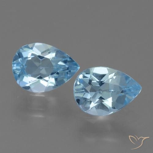 1.55ctw Naturale Celeste Topazio, Forma a pera, VVS-VS