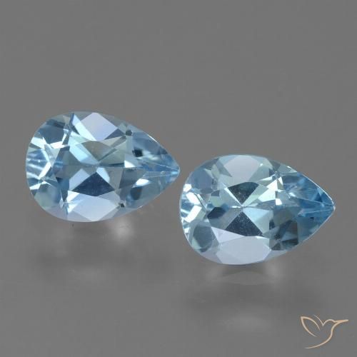 1.69ctw Naturale Celeste Topazio, Forma a pera, VVS-VS