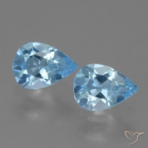 1.55ctw Naturale Celeste Topazio, Forma a pera, VVS-VS
