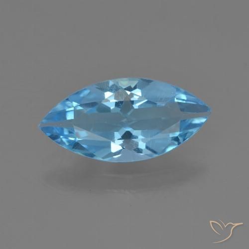 Topazio Blu svizzero naturale da 3.08 ct, Taglio marquise, VS