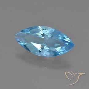 Topazio Blu svizzero naturale da 3.08 ct, Taglio marquise, VS