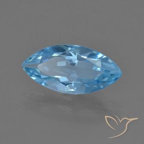 Topazio Celeste naturale da 3.56 ct, Taglio marquise, VS