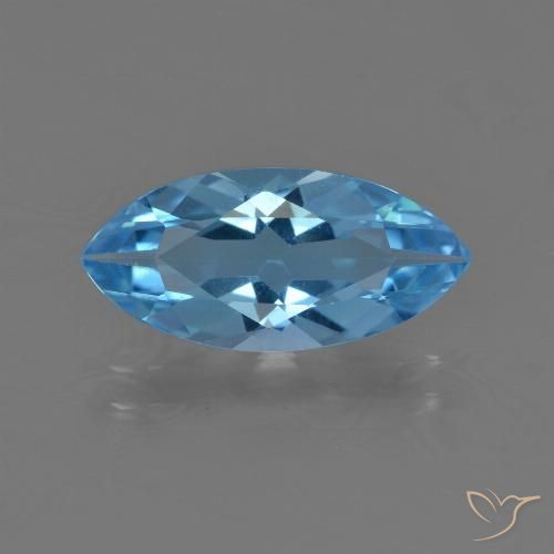 3.22ct Naturale Blu svizzero Topazio, Taglio marquise, VS