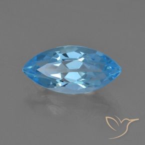 Topazio Blu svizzero naturale da 4.05 ct, Taglio marquise, VS