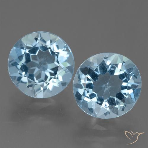 4.49ctw Naturale Blu svizzero Topazio, Rotondo, VVS-VS