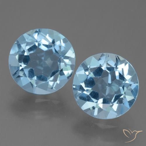 4.54ctw Naturale Blu svizzero Topazio, Rotondo, VVS-VS