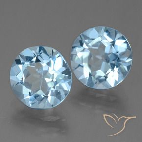 Gemme di Topazio Celeste naturale da 4.31 ct, Rotondo, VS