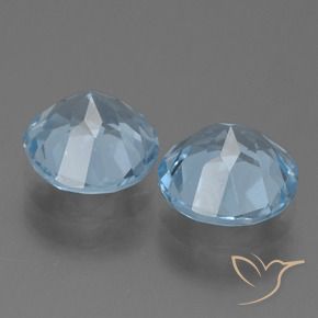 Gemme di Topazio Celeste naturale da 4.31 ct, Rotondo, VS