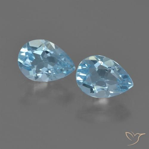 1.70ctw Naturale Celeste Topazio, Forma a pera, VS