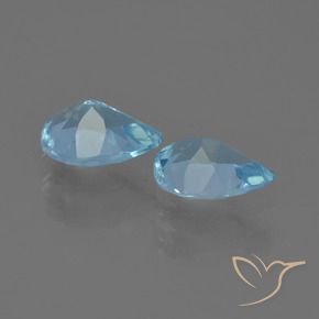 Gemme di Topazio Blu svizzero naturale da 1.49 ct, Forma a pera, VS