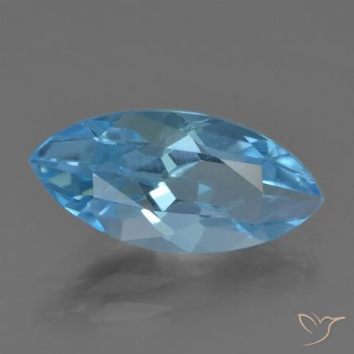 3.66ct Naturale Blu svizzero Topazio, Taglio marquise, VS
