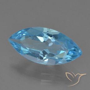 Topazio Celeste naturale da 3.51 ct, Taglio marquise, VS