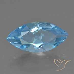Topazio Blu svizzero naturale da 3.78 ct, Taglio marquise, VS