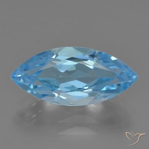 Topazio Blu svizzero naturale da 3.62 ct, Taglio marquise, VVS-VS
