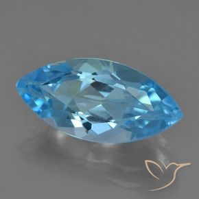 Topazio Blu svizzero naturale da 4.28 ct, Taglio marquise, VS