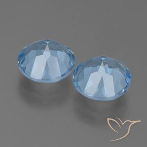 Gemme di Topazio Celeste naturale da 4.67 ct, Rotondo, VS