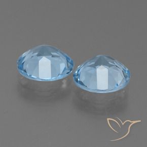 Gemme di Topazio Celeste naturale da 4.17 ct, Rotondo, VS