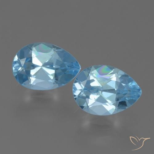 1.68ctw Naturale Celeste Topazio, Forma a pera, VVS-VS