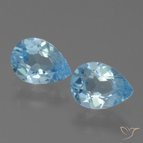 1.56ctw Naturale Celeste Topazio, Forma a pera, VVS-VS