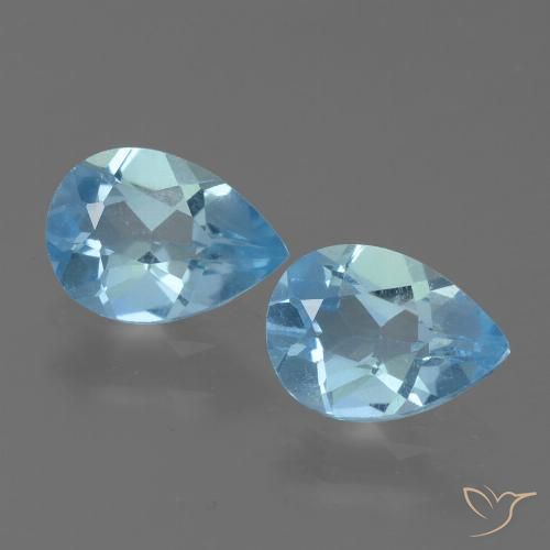 1.48ctw Naturale Celeste Topazio, Forma a pera, VVS-VS