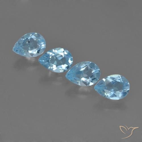 3.32ctw Naturale Blu svizzero Topazio, Forma a pera, VVS-VS
