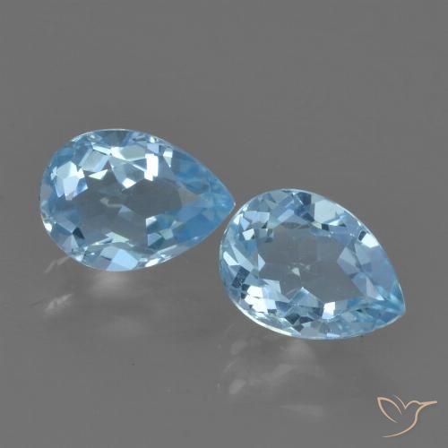 1.71ctw Naturale Celeste Topazio, Forma a pera, VVS-VS