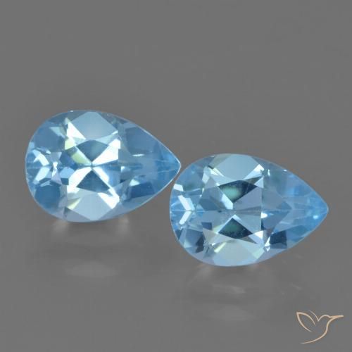 1.75ctw Naturale Blu svizzero Topazio, Forma a pera, VVS-VS
