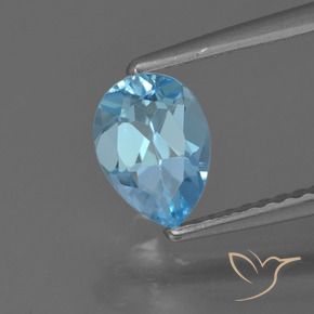 Topazio Blu svizzero naturale da 0.86 ct, Forma a pera, VS