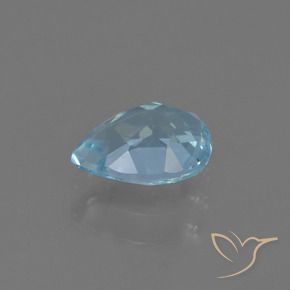 Topazio Celeste naturale da 0.92 ct, Forma a pera, VS