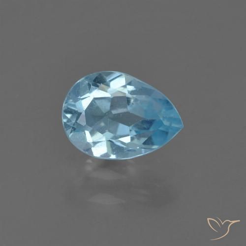 0.88ct Naturale Blu svizzero Topazio, Forma a pera, VS