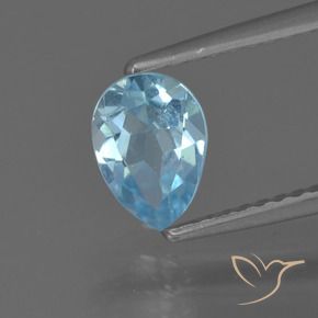 Topazio Blu svizzero naturale da 0.88 ct, Forma a pera, VS