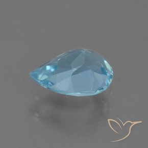Topazio Blu svizzero naturale da 0.85 ct, Forma a pera, VS
