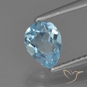 Topazio Blu svizzero naturale da 0.89 ct, Forma a pera, VS