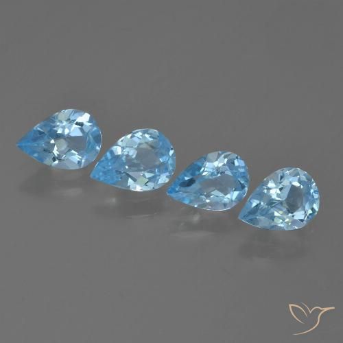 2.61ctw Naturale Celeste Topazio, Forma a pera, VVS-VS