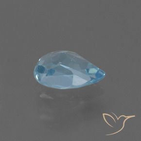 Topazio Celeste naturale da 0.87 ct, Forma a pera, VS