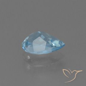 Topazio Celeste naturale da 0.84 ct, Forma a pera, VS