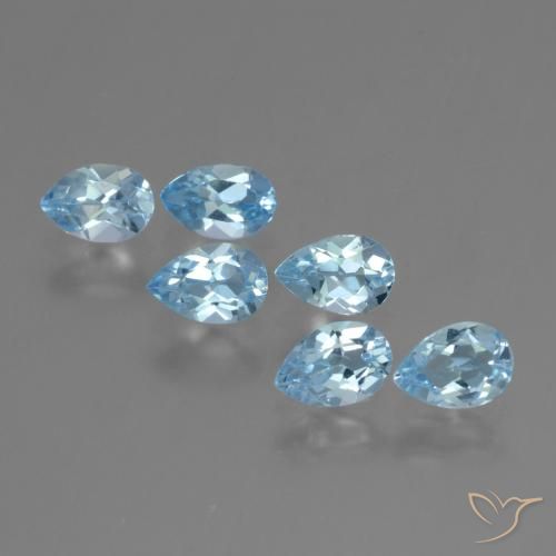 2.80ctw Naturale Celeste Topazio, Forma a pera, VS