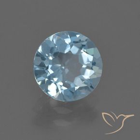 Topazio Celeste naturale da 2.21 ct, Rotondo, VS