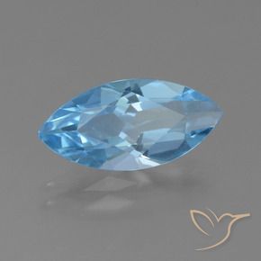 Topazio Blu svizzero naturale da 3.07 ct, Taglio marquise, VS