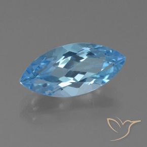 Topazio Blu svizzero naturale da 3.94 ct, Taglio marquise, VS