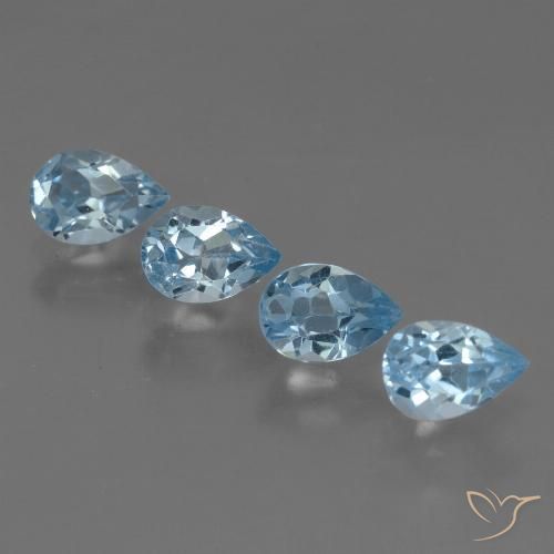 2.15ctw Naturale Blu svizzero Topazio, Forma a pera, VS