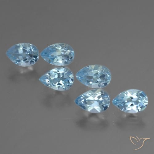 3.44ctw Naturale Blu svizzero Topazio, Forma a pera, VS