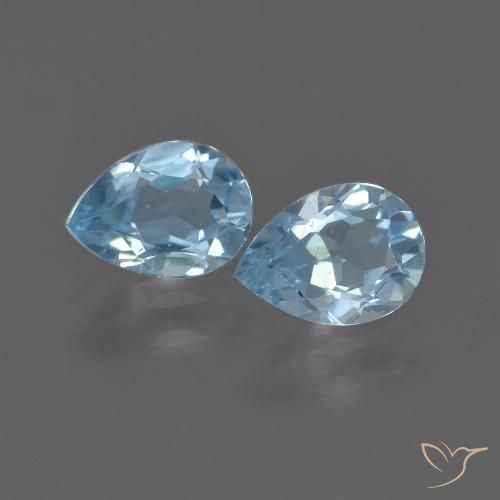 1.60ctw Naturale Celeste Topazio, Forma a pera, VVS-VS