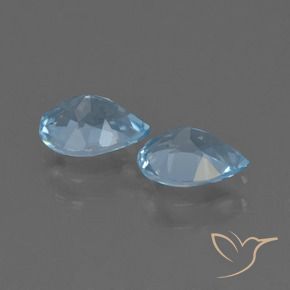 Gemme di Topazio Blu svizzero naturale da 1.65 ct, Forma a pera, VVS-VS